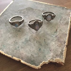 Silver ring set